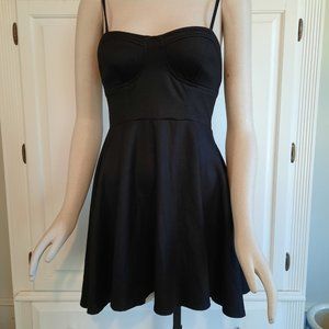 Vintage Wet Seal Black Bustier BlackDress With Spaghetti Straps, Size Sm…